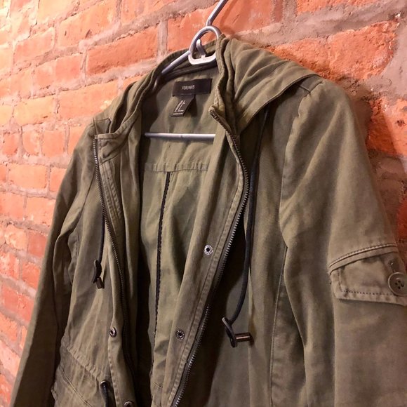 F21 Hooded Utility Style Jacket - Picture 4 of 7